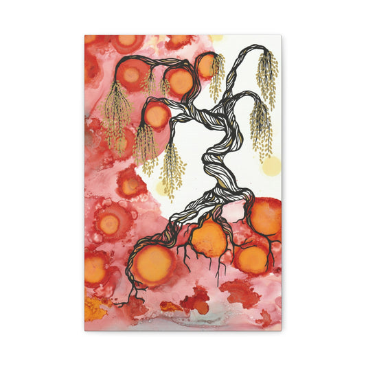 Abstract Tree Wall Art Canvas Print - Growth