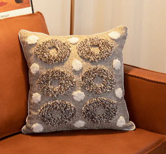 Tufted Cotton Linen Soft Waist Pillow for Sofa Bed