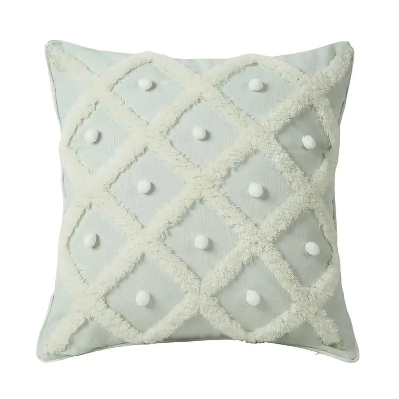 Tufted Moroccan Ball Pillow - Elegant Cushion Case