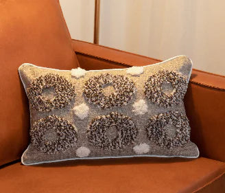 Tufted Cotton Linen Soft Waist Pillow for Sofa Bed