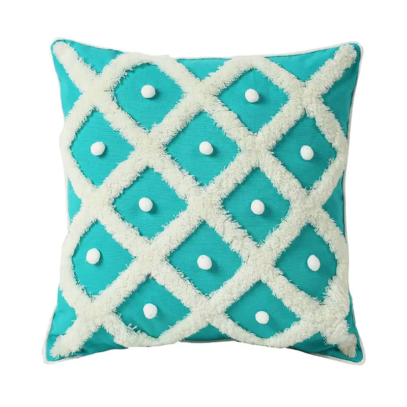 Tufted Moroccan Ball Pillow - Elegant Cushion Case