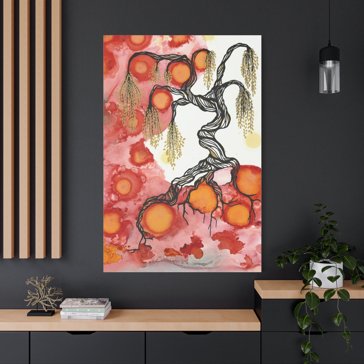 Abstract Tree Wall Art Canvas Print - Growth