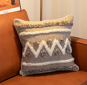 Tufted Cotton Linen Soft Waist Pillow for Sofa Bed